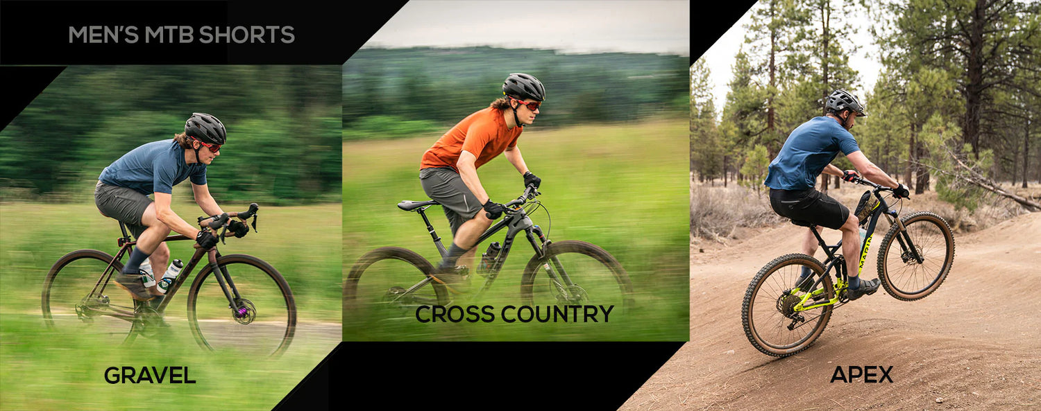 Cross country mountain bike top shorts